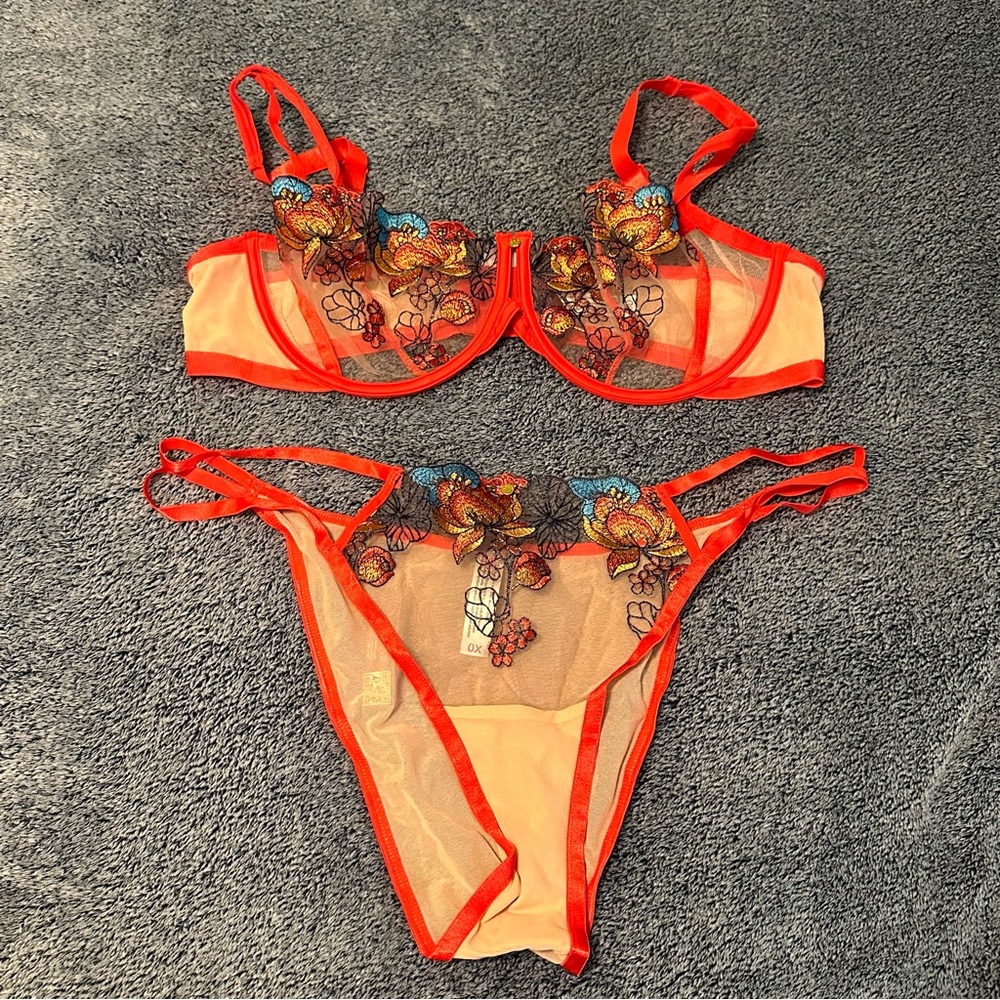 NWT Adore Me Jayda Unlined Balconette Bra and Underwear set